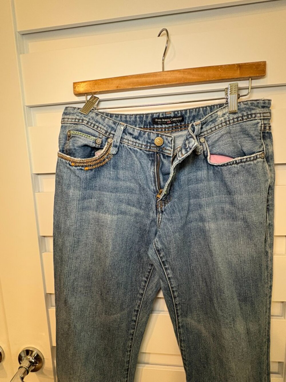 Vintage Polo Jeans Company Ralph Lauren Y2K Low Rise Flare Jeans 29 - Picture 10 of 16